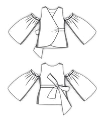 SS18 Cold Shoulder Wrap Shirt