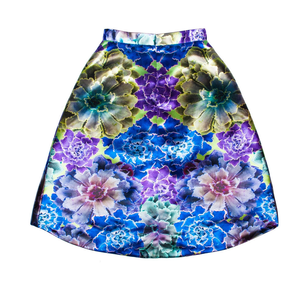 Purple Echreveria Short Skirt