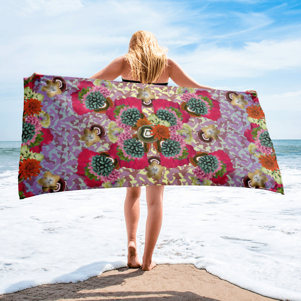 Fuchsia Reef Beach Towel